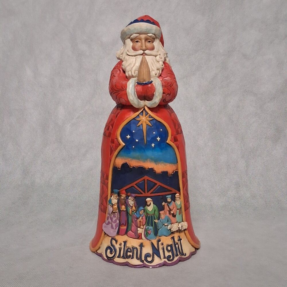 Jim Shore Santa Silent NightFigurine 2013 #4034356 Christmas 10 1/4" Tiny Chip